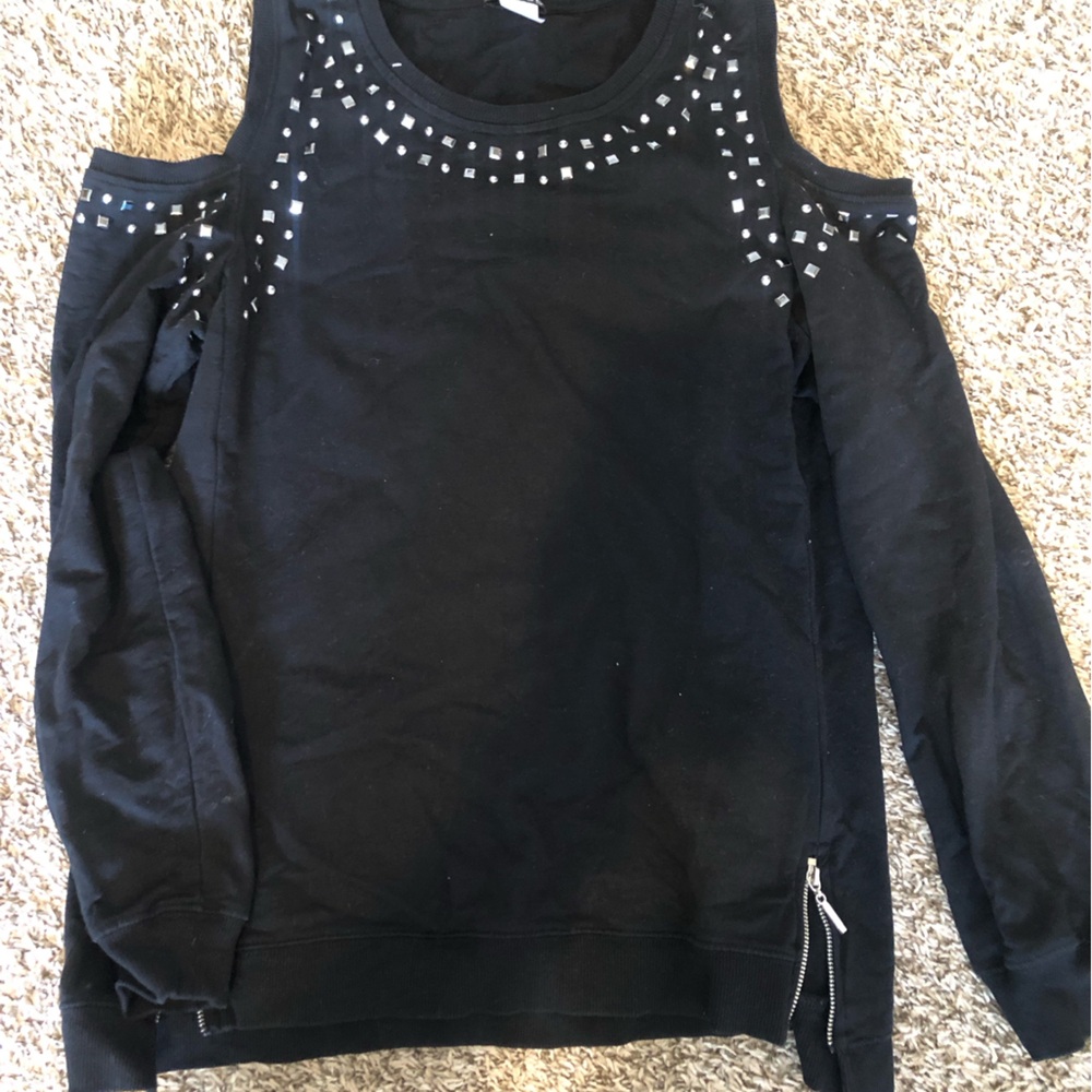 VENUS STUDDED Cold Shoulder Sweater LARGE